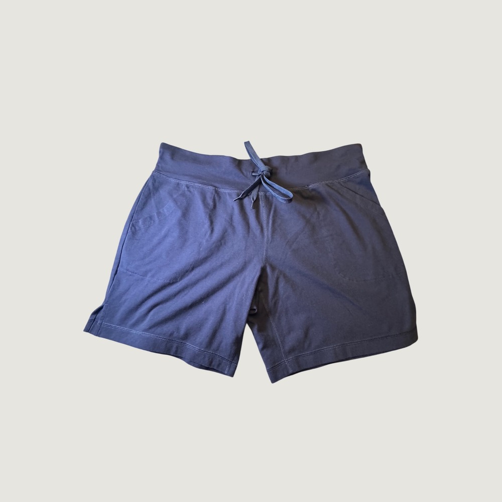 Athletic Works Womens Navy Blue Knit Shorts XL 16-18 Drawstring Pockets Active